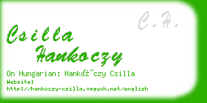 csilla hankoczy business card